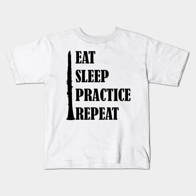 Eat Sleep Practice Repeat: Oboe Kids T-Shirt by GeneticRambles